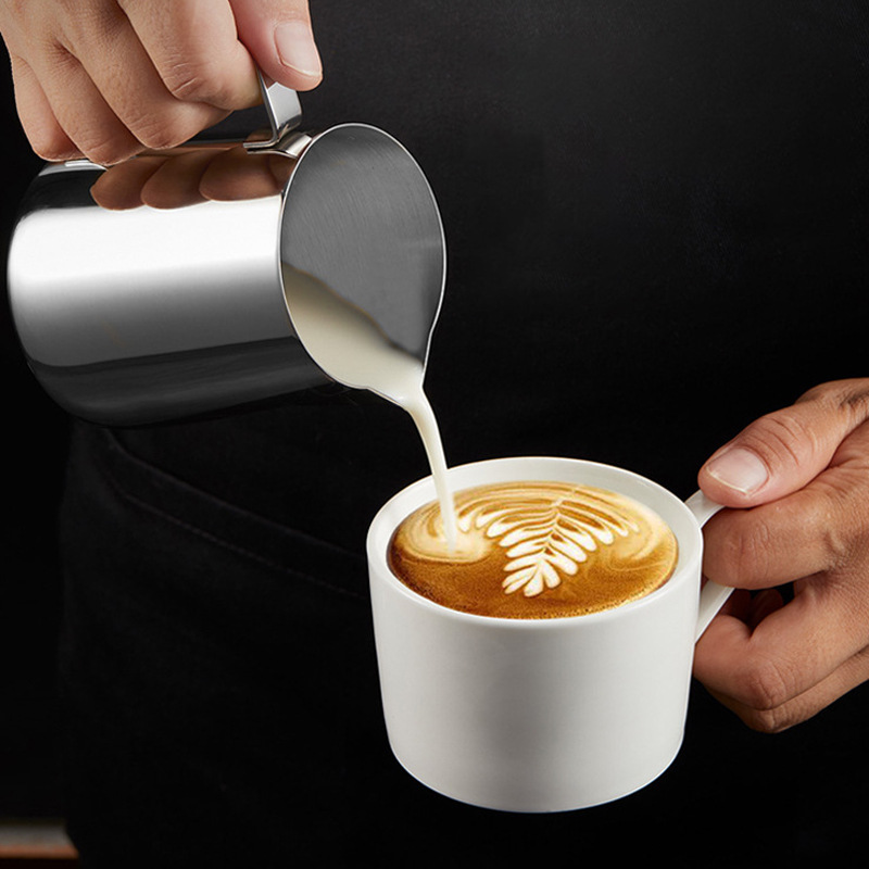 锈钢拉花杯加厚尖嘴咖啡拉花缸奶拉花壶奶泡杯不锈钢咖啡器具