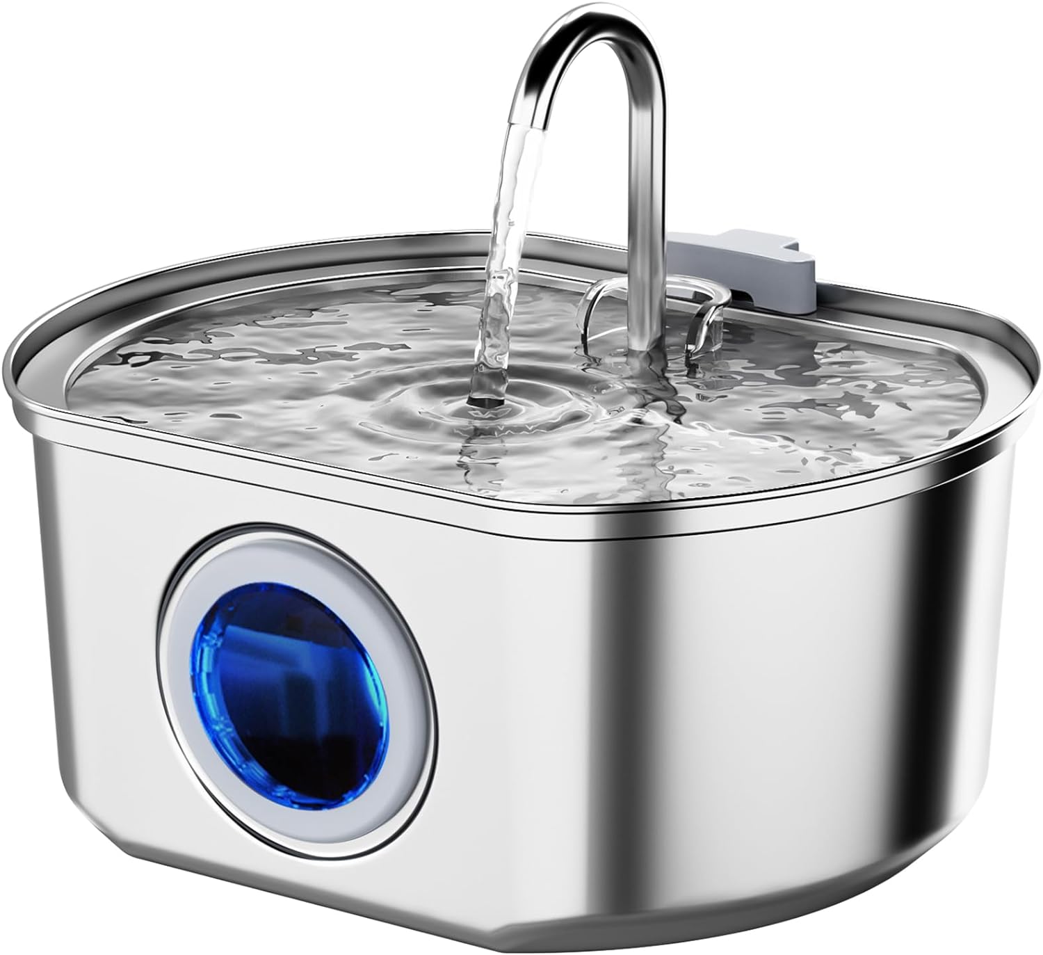 108oz Automatic Cat Water Fountain Stainless Steel with level window