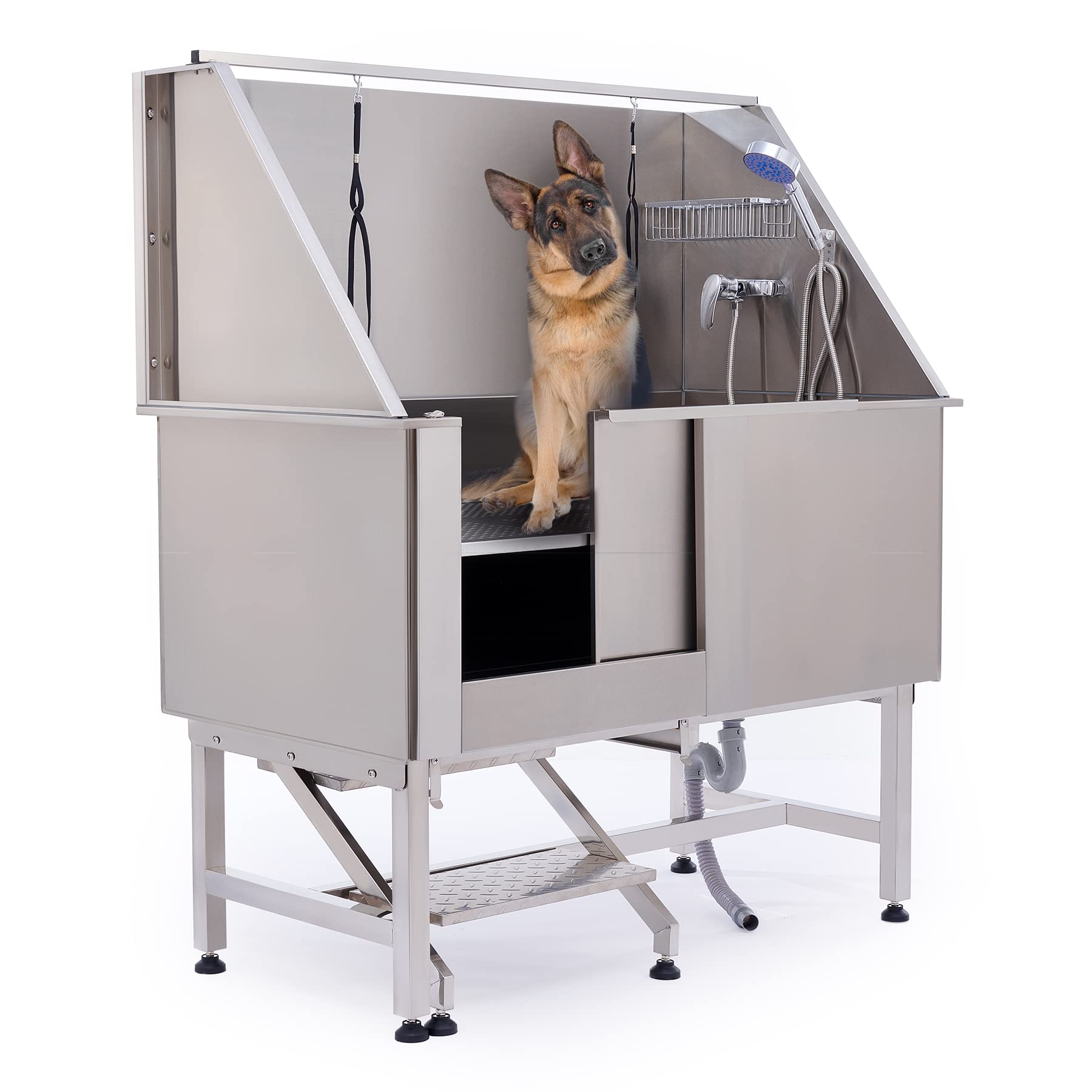 Pet Bathtub Bathing Tub for Large Medium & Small Dogs Professional Stainless Steel Pet Dog Bathing Station